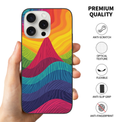 iPhone 15/Pro/Pro Max Hülle mit schimmerndem Wellenmuster - okomall