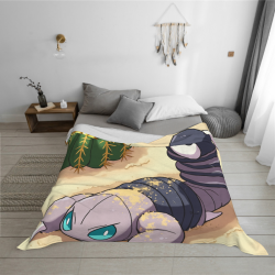 Manta de franela horizontal de 280g con estampado de escorpión cartoon