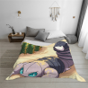 Manta de franela horizontal de 280g con estampado de escorpión cartoon