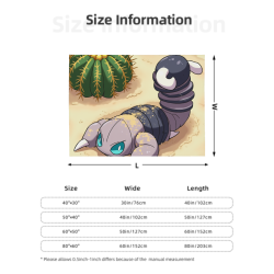 Manta de franela horizontal de 280g con estampado de escorpión cartoon