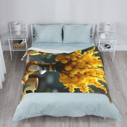 280g einseitig bedruckte Flanell-Decke (Blumen- und Küken-Muster)