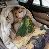 Manta de franela horizontal de 280g con estampado de escorpión cartoon