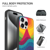 iPhone 15/Pro/Pro Max Hülle mit schimmerndem Wellenmuster - okomall