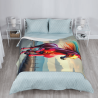 Coperta in flanella verticale 280g con stampa cavallo al galoppo