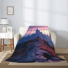 Manta de franela vertical de 280g con impresión de paisaje montañoso