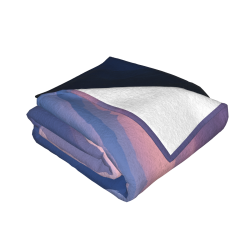Couverture en flanelle horizontale 280g avec belle impression montagneuse