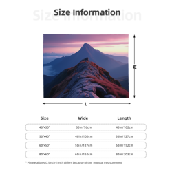 280g horizontale Flanell-Decke mit schönem Bergdruck