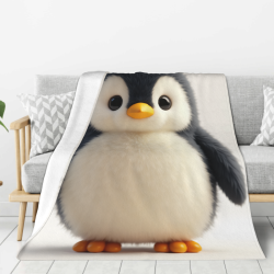 Niedlicher Pinguin - Gemusterte 280g vertikale Flanell-Decke