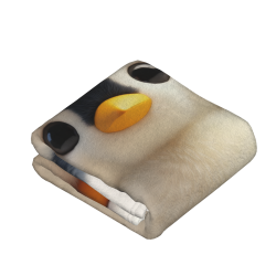 Couverture en flanelle verticale 280g à motif de pingouin mignon