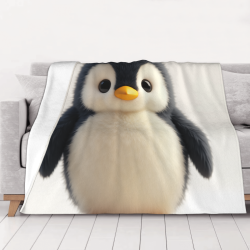 280g horizontale Flanell-Decke mit niedlichem Pinguin-Muster