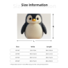 Manta de franela horizontal de 280g con estampado de pingüino adorable
