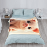280g Vertical Flannel Blanket with Adorable Pig Design