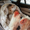 280g Vertical Flannel Blanket with Adorable Pig Design