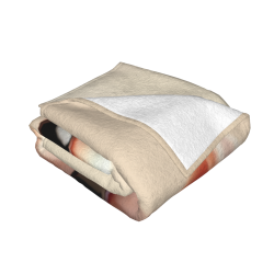 Couverture en flanelle 280g avec motif de cochon adorable imprimé sur une face