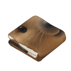 Couverture en flanelle verticale 280g avec adorable motif capybara