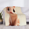 Couverture en flanelle 280g avec motif de cochon adorable imprimé sur une face