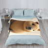 Couverture en flanelle verticale 280g avec adorable motif capybara