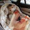 Coperta in flanella 280g con stampa a un lato di maialino adorabile