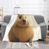 Couverture en polaire à motif Capibara 280g - Un choix de confort et de chaleur