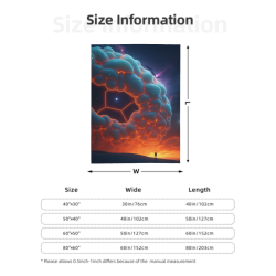 280g Vertical Flannel Blanket with Full - width Single - side Fantasy Pattern