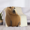 Manta de felpa estampada Capibara 280g - Elección de confort y calor