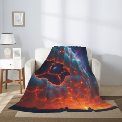 Couverture en flanelle verticale 280g avec motif fantastique pleine largeur d'un seul côté
