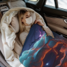 Couverture en flanelle verticale 280g avec motif fantastique pleine largeur d'un seul côté