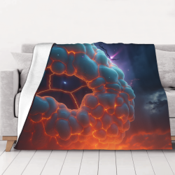 Manta de franela horizontal de 280g (Versión estampado cósmico)