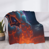 Manta de franela horizontal de 280g (Versión estampado cósmico)