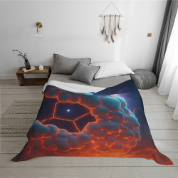 Manta de franela horizontal de 280g (Versión estampado cósmico)
