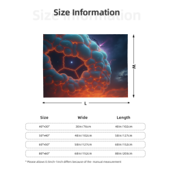 Manta de franela horizontal de 280g (Versión estampado cósmico)