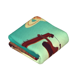280g Vertical Single - side Printed Science - Fiction Flannel Blanket
