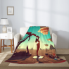 280g Vertical Single - side Printed Science - Fiction Flannel Blanket
