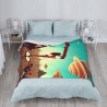280g Vertical Single - side Printed Science - Fiction Flannel Blanket
