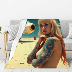 280g Vertical Single - sided Printed Flannel Blanket