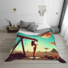 280g einseitig bedruckte Flanell-Decke (Science-Fiction-Muster)