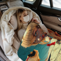 280g Vertical Single - sided Printed Flannel Blanket