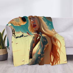 Couverture en flanelle de 280g imprimée sur une face, un choix confortable et chaud