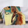 Couverture en flanelle de 280g imprimée sur une face, un choix confortable et chaud