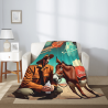 280g einseitig bedruckte vertikale Flanell-Decke, bequem und warm