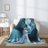 Couverture en flanelle verticale 280g avec dragon onirique - Motif humain