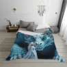 Coperta in flanella orizzontale 280g: Drago fantastico e motivo umano