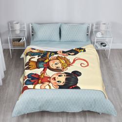 Coperta in flanella verticale 280g con adorabili motivi a cartoni animati