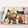 280g horizontale Flanell-Decke mit Cartoon-Drucken, bequem und warm