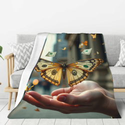 280g Vertical Single - Sided Printed Flannel Blanket, Comfortable, Warm and Suitable for Multiple Scenarios