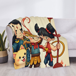 280g horizontale Flanell-Decke mit Cartoon-Drucken, bequem und warm
