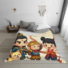280g horizontale Flanell-Decke mit Cartoon-Drucken, bequem und warm