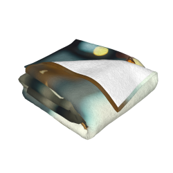 Couverture en flanelle horizontale 280g (Motif papillons et pièces)