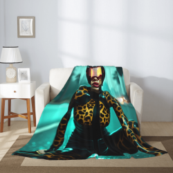 SF 여성 패턴이 있는 280g 세로형 플란넬 담요
