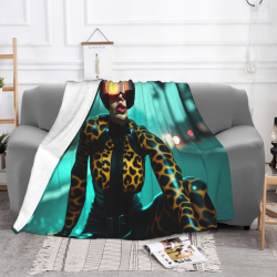 Couverture en flanelle horizontale 280g : Impression fille sci-fi